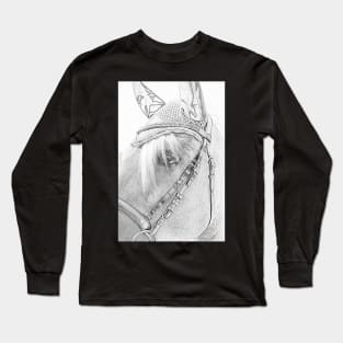 Haflinger as a pencil drawing Long Sleeve T-Shirt